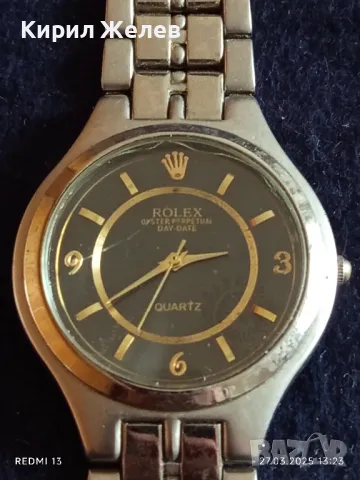 Стилен дамски часовник ROLEX OYSTER PERPETUAL QUARTZ здрава красива верижка 44896