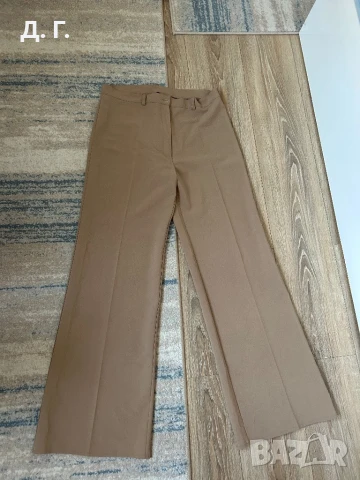 Бежов панталон с висока талия