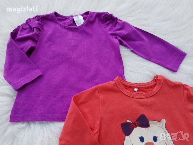 Лот блузки H&M за бебе 4-6 месеца , снимка 2 - Бебешки блузки - 31905257