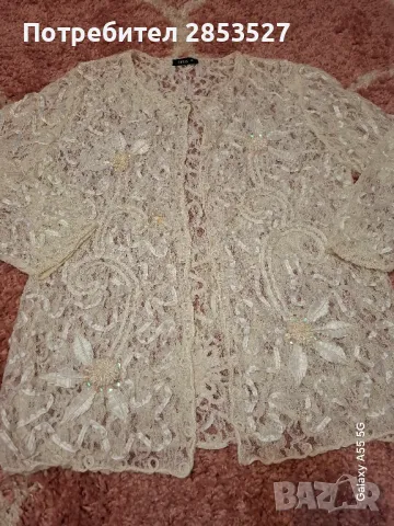 Бяла финна Жилетка /дантела и перли, снимка 8 - Жилетки - 49935249