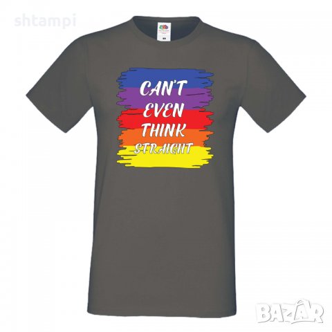 Мъжка тениска Can't Even Think Straight Прайд, Pride,Празник.Повод,Изненада, снимка 4 - Тениски - 37102111
