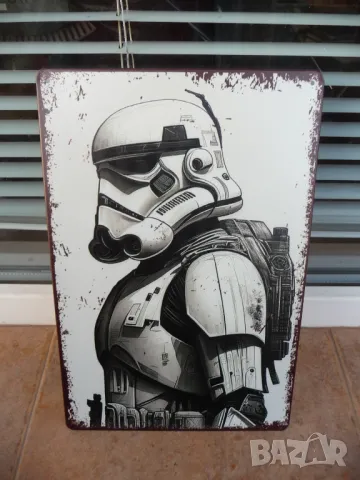 Метална табела филм Междузвездни войни Войник Star Wars въоръжен