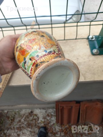 Японска порцеланова ваза Сатцума SATSUMA , снимка 2 - Антикварни и старинни предмети - 42466883
