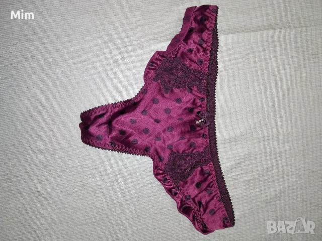 S/M Сатенена,еластична полупрашка в бордо , снимка 4 - Бельо - 52844378