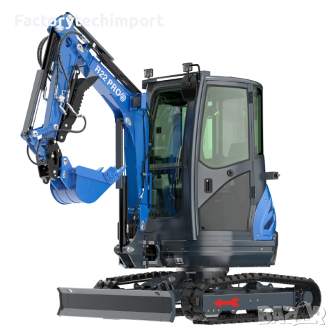 Мини багер Rippa R22 Pro – 2.4 т – KUBOTA (3 цилиндъра)+ Климатик