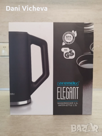 Кана за вода Arendo Elegant - Stainless steel kettle 1,5 литра, снимка 3 - Кани - 52738040
