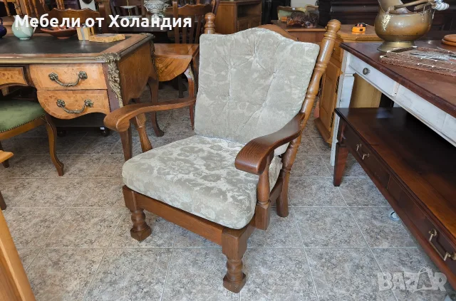 Дъбово кресло с дамаска