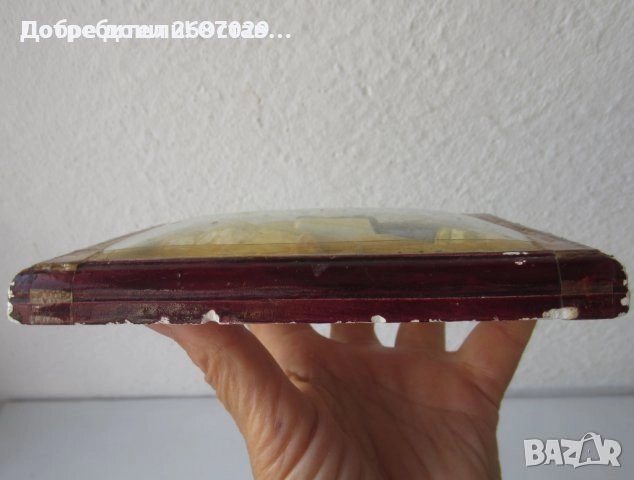 Икони: Св. Богородица Стара рисувана голяма икона  50х38 см, пано, дърворезба, релеф, снимка 6 - Икони - 42511893