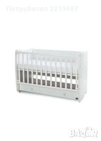 Детско легло 60X120 см бяло LORELLI, снимка 2 - Бебешки легла и матраци - 50152570