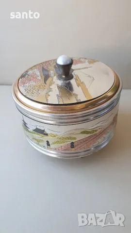 Винтидж Японска Музикална Кутия за Пудра / Бижута Sankyo (1950-1960 г.), снимка 3 - Антикварни и старинни предмети - 55968412