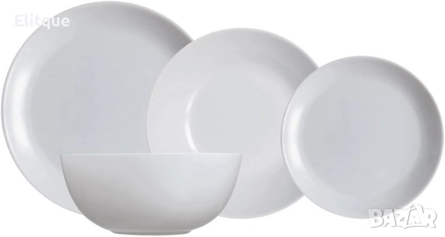 Елегантен и издръжлив сервиз за хранене от 19 части Luminarc Diwali Granit, снимка 6 - Съдове за готвене - 52684597