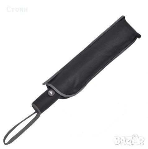 Автоматичен чадър за дъжд Черен 31,5 см, снимка 4 - Други - 42877728