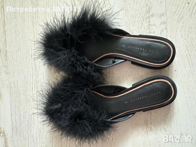 Чехли със естествени пера ZARA 