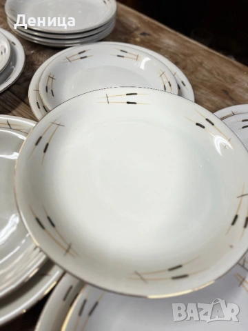 български папур от СИП Ръчна и стилна декорация и златен кант 7 десертни чинии-18.5 см 6, снимка 2 - Чинии - 54141913