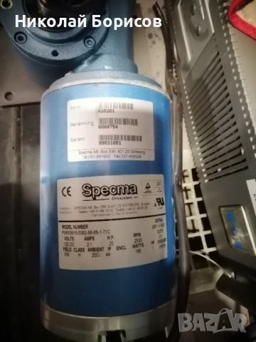Ел. Мотор SPECMA model pwm 3616-5062-86-88-1-71c 