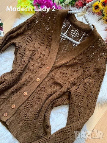 Кафява жилетка, снимка 2 - Жилетки - 50898945