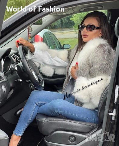 Палто естествен косъм от сребърна лисица , снимка 2 - Палта, манта - 42811861