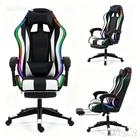 RGB геймърски стол, снимка 2 - Столове - 56483428