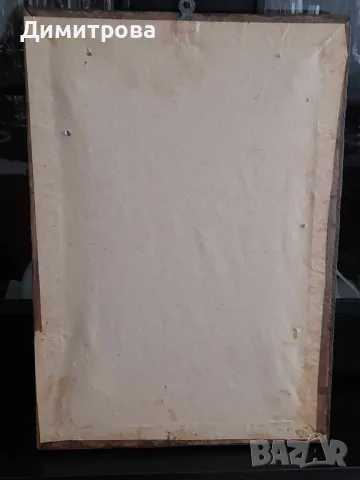 Ръчно ушит гоблен с дървена рамка и стъкло Зимна приказка, снимка 3 - Гоблени - 47329470