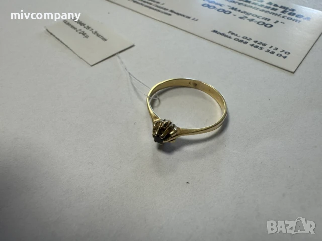 Златен пръстен 2.04гр - размер 56, снимка 2 - Пръстени - 51071640