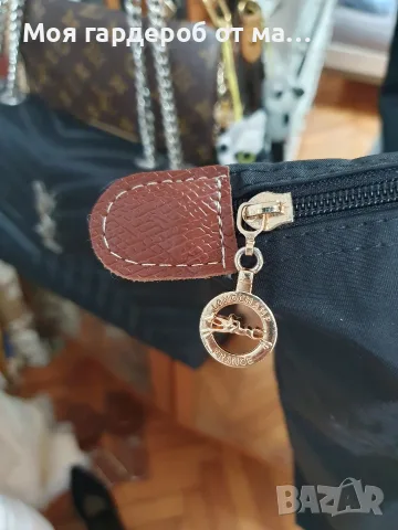 Голяма чанта Longchamp.черна добро състояние. , снимка 4 - Чанти - 56329277