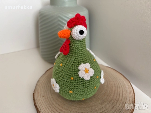 Плетена кокошка , снимка 5 - Декорация за дома - 53898857