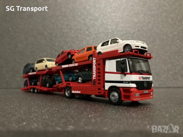 Mercedes Actros 1835 MP1 Kässbohrer SuperTrans Herpa 1:87 Автовоз, снимка 4 - Колекции - 53055688