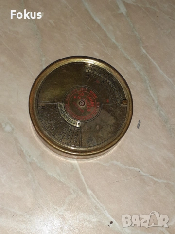 Стар бронзов календар, снимка 5 - Антикварни и старинни предмети - 53347622