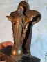 бронзова статуетка Исус Христос с дървен пиедестал 32/3, снимка 4