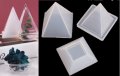3d конус пирамида 3 части силиконов молд калъп форма за бижутерски сладкарски смола изделия шоколад , снимка 1 - Форми - 31050708