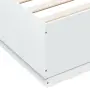 vidaXL Рамка за легло с LED осветление бяла 150x200 см инженерно дърво, снимка 9