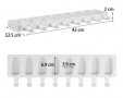 8 малки ескимо сладолед Popsicle Попсикъл молд силиконова форма калъп за направа на десерти, снимка 4