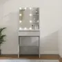 vidaXL Тоалетка с LED, бетонно сива, 60x40x140 см, снимка 2