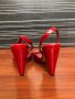 Червени елегантни обувки на ток с камъни Tendenz, снимка 3