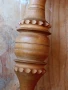 Уникален дървен свещник, висок 59 см, 36 на дървената част.Дебела свещ., снимка 5