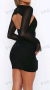 XXL Еластична черна ,сексабилна рокля , снимка 2