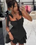 Секси Черна Дамска рокля , снимка 2