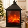 LED Декоративен фенер-камина – Реалистичен пламък за Коледа и зимен уют, снимка 3