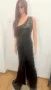 Дълга черна рокля с едно рамо, снимка 4