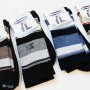 2 чифта Santagostino 41-46 черен-сив,черен-син,черен-бежов италиански памучни мъжки чорапи 