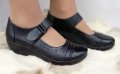 Черни дамски обувки с каишка, снимка 2