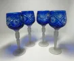 Бохемия цветен кристал чаши, снимка 2
