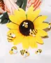 Пчела Пчели пчеличка разперени крила акрил фигурка бижу нокти декорация украса маникюр торта крафт, снимка 4