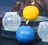 3D Земно кълбо планети глобус силиконов молд форма фондан шоколад свещ гипс смола , снимка 2