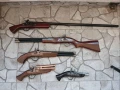 3 бр пушки и 2 пищова детаилна изработка от дърво и метал, снимка 1