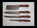Комплект кухненски ножове и сатър Използвани , снимка 1 - Прибори за хранене, готвене и сервиране - 34609638