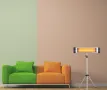 Печка , кварцова, 1500W, инфрачервена, стояща/стенна, снимка 2
