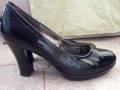 дамски черни лачени обувки Gabor, размер 37, снимка 1 - Дамски елегантни обувки - 40829975
