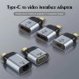 Луксозен Адаптер конвертор USB Type-C към DP порт 1.4 8K, снимка 2