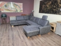 ПРОМОЦИЯ!!! П - образен ъглов диван от плат тъмно сив MM-ZE1037, снимка 11